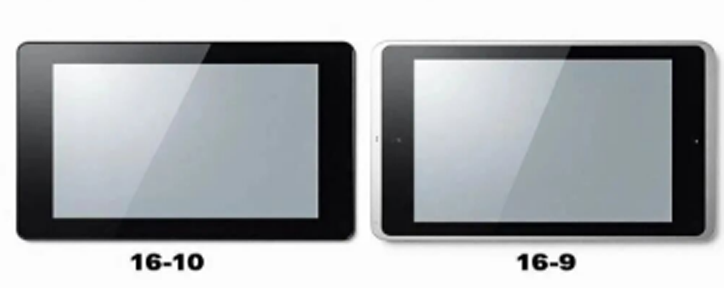 Comparison of 16:10 10.1-inch touchscreen monitor and 16:9 10.1-inch touchscreen monitor